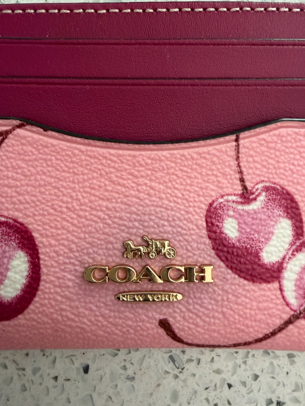 Coach Pink Cherry Card Holder - Picture 4 of 10